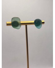 PENDIENTES ARTESANOS DE CRISTAL MARINO