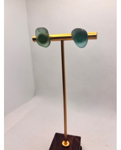 PENDIENTES ARTESANOS DE CRISTAL MARINO