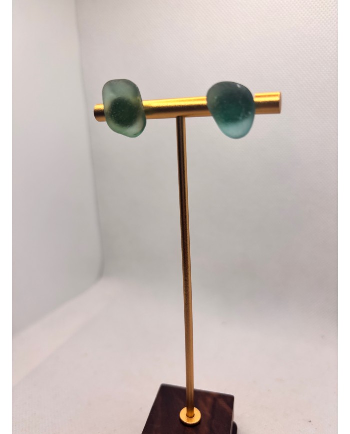 PENDIENTES ARTESANOS DE CRISTAL MARINO