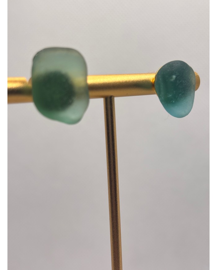 PENDIENTES ARTESANOS DE CRISTAL MARINO