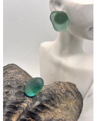 PENDIENTES ARTESANOS DE CRISTAL MARINO