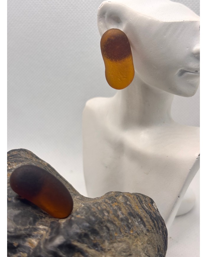 PENDIENTES ARTESANOS DE CRISTAL MARINO