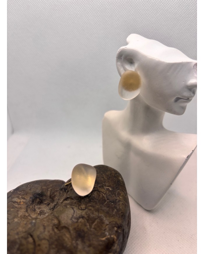 PENDIENTES ARTESANOS DE CRISTAL MARINO O LÁGRIMAS DE SIRENA