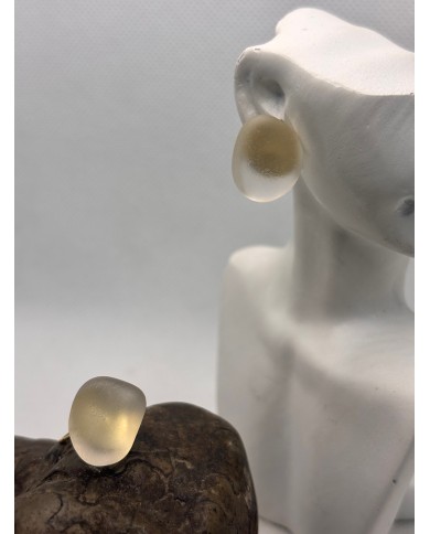 PENDIENTES ARTESANOS DE CRISTAL MARINO O LÁGRIMAS DE SIRENA