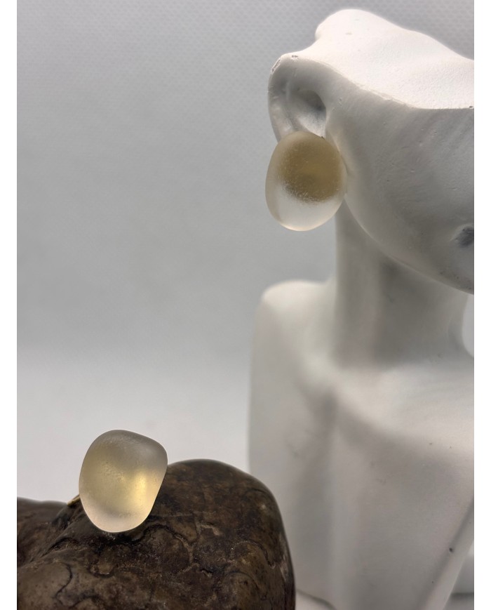 PENDIENTES ARTESANOS DE CRISTAL MARINO O LÁGRIMAS DE SIRENA