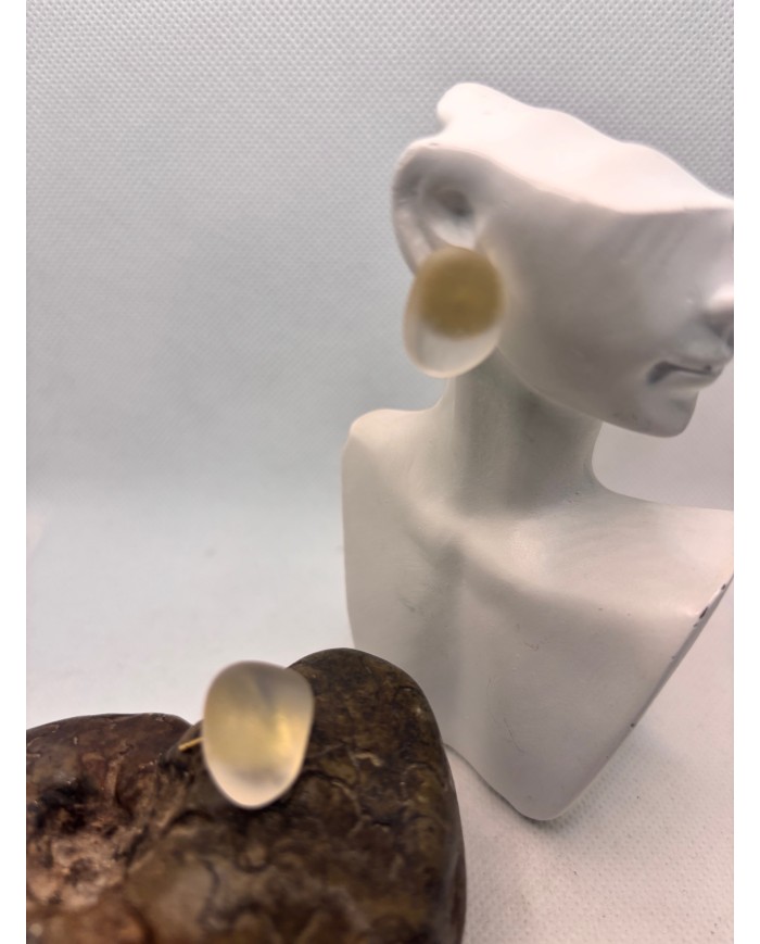 PENDIENTES ARTESANOS DE CRISTAL MARINO O LÁGRIMAS DE SIRENA