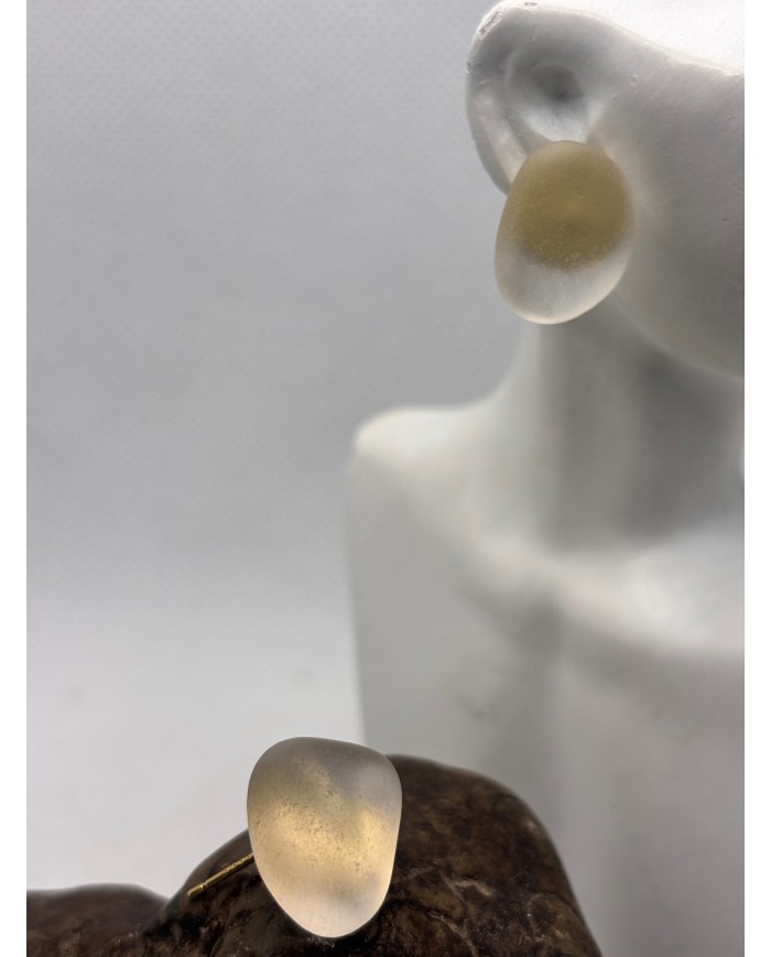 PENDIENTES ARTESANOS DE CRISTAL MARINO O LÁGRIMAS DE SIRENA