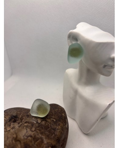 PENDIENTES ARTESANOS DE  CRISTAL MARINO O LAGRIMAS DE SIRENA