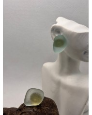 PENDIENTES ARTESANOS DE CRISTAL MARINO O LÁGRIMAS DE SIRENA