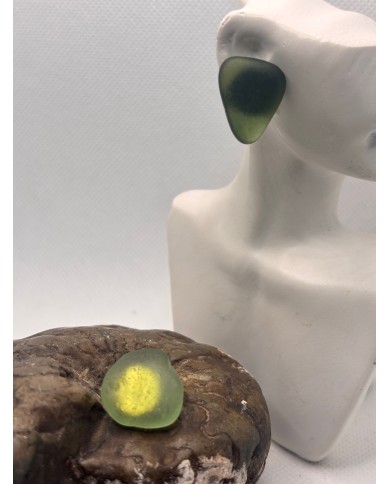 PENDIENTES ARTESANOS DE CRISTAL MARINO O LÁGRIMAS DE SIRENA