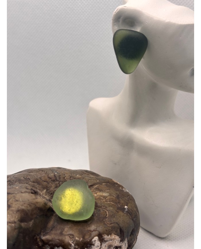 PENDIENTES ARTESANOS DE CRISTAL MARINO O LÁGRIMAS DE SIRENA