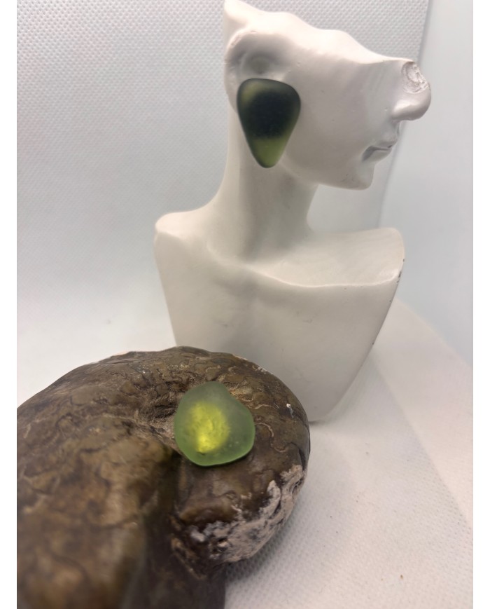 PENDIENTES ARTESANOS DE CRISTAL MARINO O LÁGRIMAS DE SIRENA