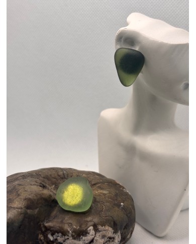 PENDIENTES ARTESANOS DE CRISTAL MARINO O LÁGRIMAS DE SIRENA