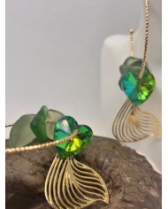 PENDIENTES ARTESANOS DE CRISTAL MARINO