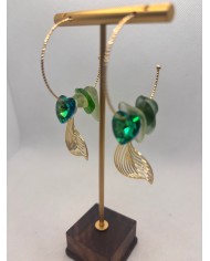 PENDIENTES ARTESANOS DE CRISTAL MARINO