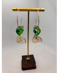 PENDIENTES ARTESANOS DE CRISTAL MARINO