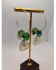 PENDIENTES ARTESANOS DE CRISTAL MARINO