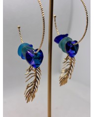 PENDIENTES ARTESANOS DE CRISTAL MARINO