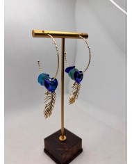 PENDIENTES ARTESANOS DE CRISTAL MARINO