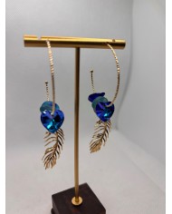 PENDIENTES ARTESANOS DE CRISTAL MARINO