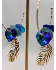 PENDIENTES ARTESANOS DE CRISTAL MARINO