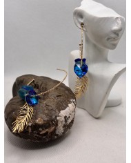 PENDIENTES ARTESANOS DE CRISTAL MARINO