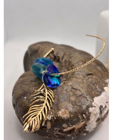 PENDIENTES ARTESANOS DE CRISTAL MARINO