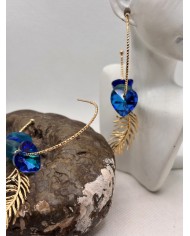 PENDIENTES ARTESANOS DE CRISTAL MARINO