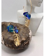 PENDIENTES ARTESANOS DE CRISTAL MARINO