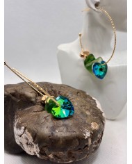 PENDIENTES ARTESANOS DE CRISTAL MARINO