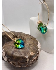 PENDIENTES ARTESANOS DE CRISTAL MARINO