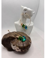 PENDIENTES ARTESANOS DE CRISTAL MARINO