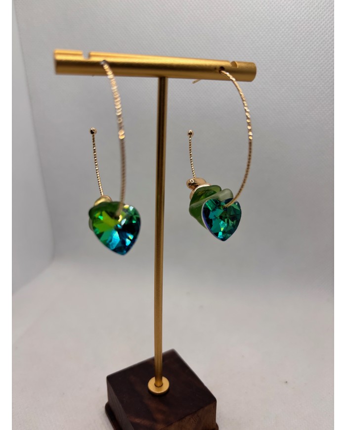 PENDIENTES ARTESANOS DE CRISTAL MARINO