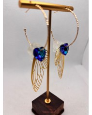 PENDIENTES ARTESANOS DE CRISTAL MARINO