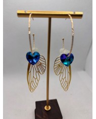 PENDIENTES ARTESANOS DE CRISTAL MARINO