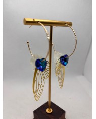 PENDIENTES ARTESANOS DE CRISTAL MARINO