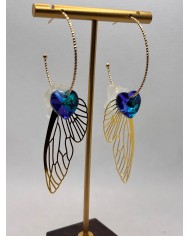 PENDIENTES ARTESANOS DE CRISTAL MARINO