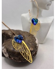 PENDIENTES ARTESANOS DE CRISTAL MARINO