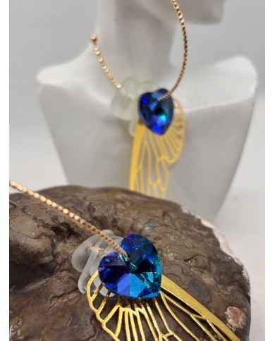 PENDIENTES ARTESANOS DE CRISTAL MARINO