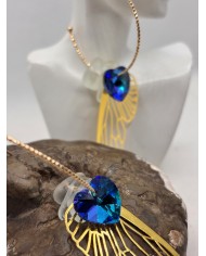 PENDIENTES ARTESANOS DE CRISTAL MARINO