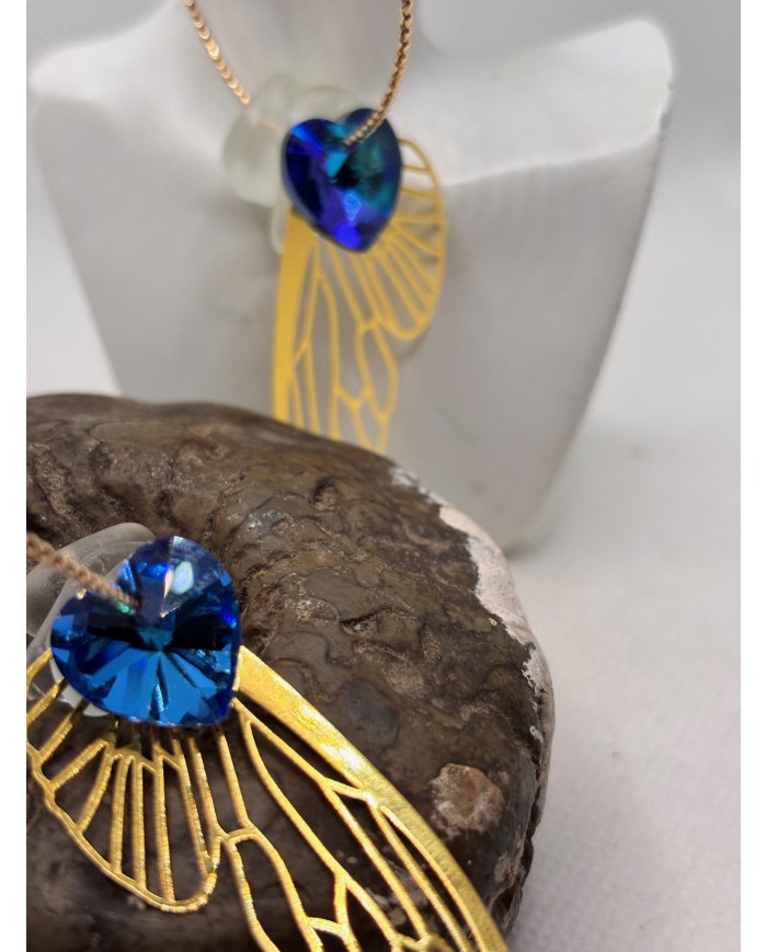 PENDIENTES ARTESANOS DE CRISTAL MARINO