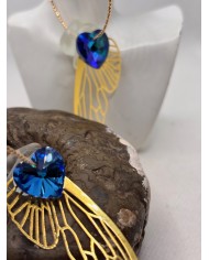 PENDIENTES ARTESANOS DE CRISTAL MARINO