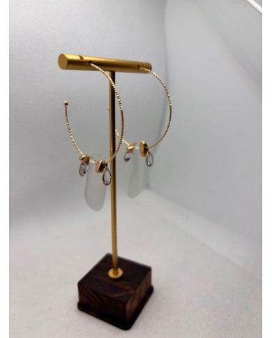 PENDIENTES ARTESANOS DE CRISTAL MARINO