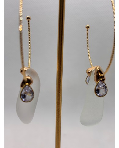 PENDIENTES ARTESANOS DE CRISTAL MARINO