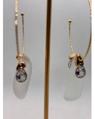 PENDIENTES ARTESANOS DE CRISTAL MARINO