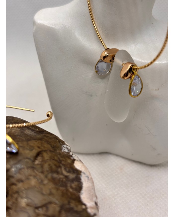 PENDIENTES ARTESANOS DE CRISTAL MARINO