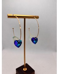 PENDIENTES ARTESANOS DE CRISTAL MARINO O LÁGRIMAS DE SIRENA