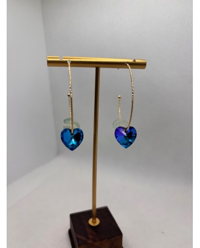 PENDIENTES ARTESANOS DE CRISTAL MARINO O LÁGRIMAS DE SIRENA