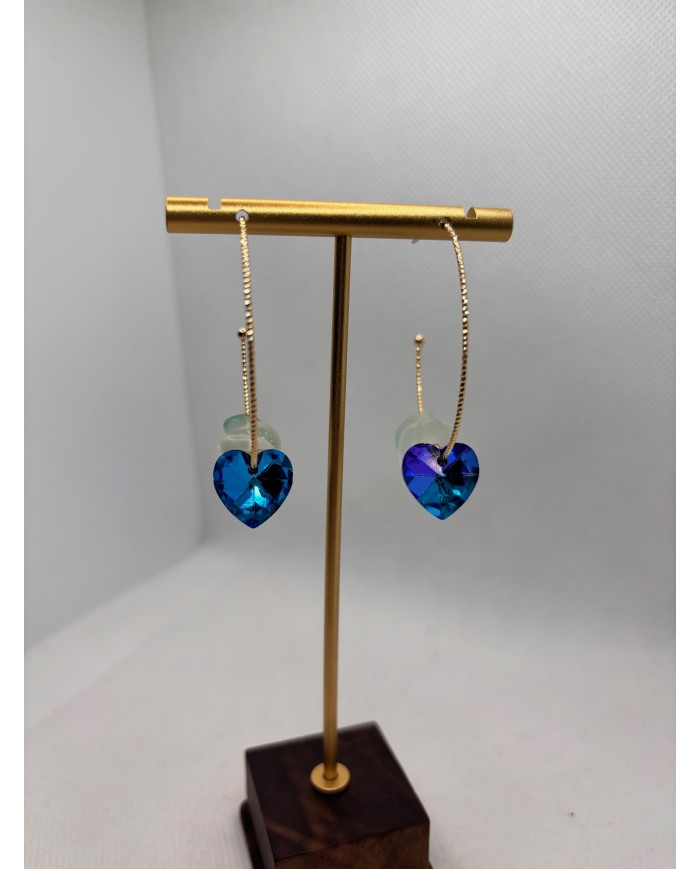 PENDIENTES ARTESANOS DE CRISTAL MARINO O LÁGRIMAS DE SIRENA