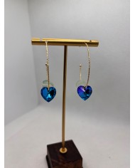 PENDIENTES ARTESANOS DE CRISTAL MARINO O LÁGRIMAS DE SIRENA